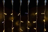 Светодиодный занавес Teamprof 2х3м, мерцание, прозрачный провод, теплый белый