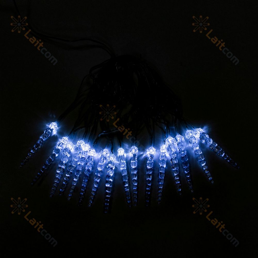 Качественная картинка Светодиодная гирлянда "Сосульки 12" Laitcom, 24V, 4м, 16 Led, IP54, белый