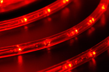 Дюралайт 2-х провод Teamprof, диаметр 10 мм, 220В, бухта 100 м, статика, красный