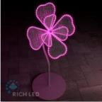 Светодиодный цветок Фиалка RichLed, 1,8м, розовый