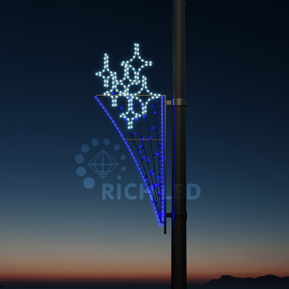 Качественная картинка Светодиодная консоль Факел RichLed, 150х50, бело-синий (220)
