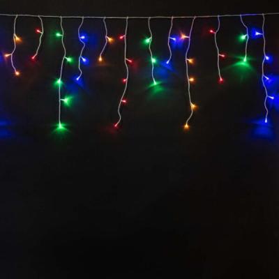Бахрома на батар. Laitcom с таймером 3м, 100 LED, IP65, 3 бат. "D", 4,5V, прозр. пр., мульти