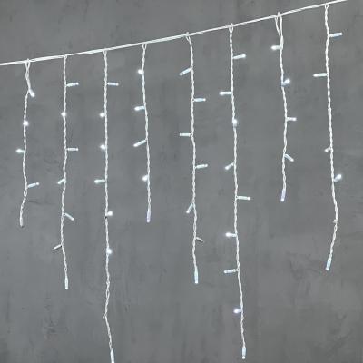 Светодиодная бахрома Laitcom 3,2 x 0,9 м, белый провод каучук, 168 led, IP65, белая с мерц