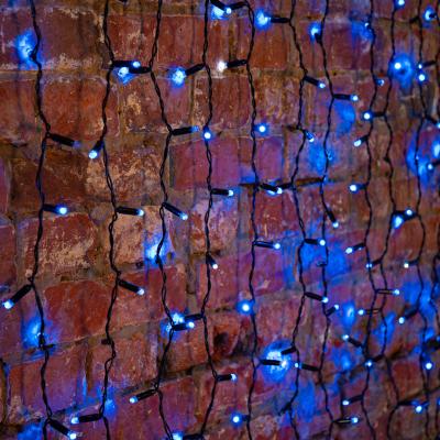 Светодиодный занавес NEON-NIGHT 2х3м СИНИЙ, черный ПВХ, IP65, постоянное свечение, 230В