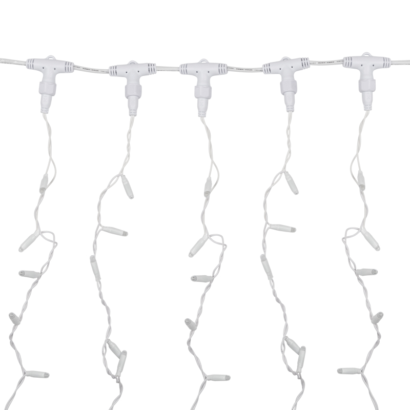 Качественная картинка Светодиодный занавес NEON-NIGHT 2х1,5м ЖЕЛТЫЙ, белый ПВХ, IP65, мерцание, 230В