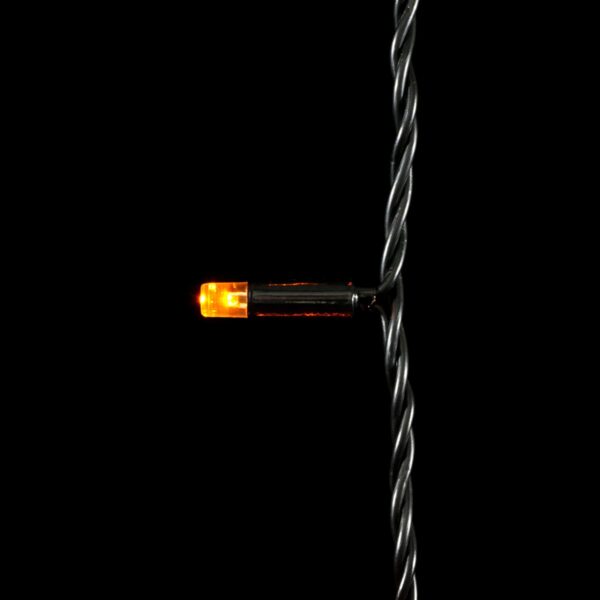 Качественная картинка Светодиодная нить Laitcom с колпачком 10м, 24В, 100 LED, Провод Черный ПВХ, IP65, желтый