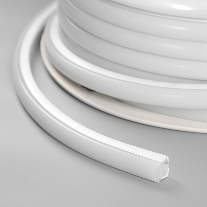 Качественная картинка Гибкий неон General 16 мм D-образный, IP67, 50 м, SMD2835, 120 LED/м, 220 В, свечение белое