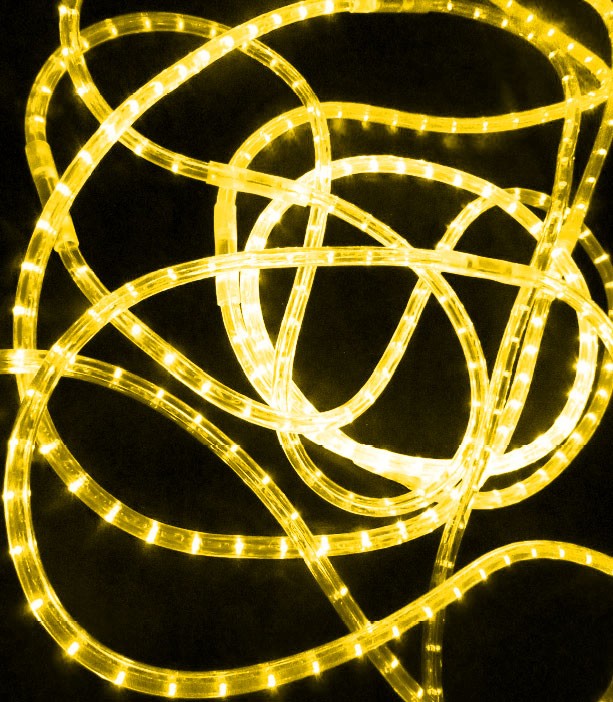 Качественная картинка Дюралайт 3-х проводной RichLed, 8 режимов свечения, цвет желтый
