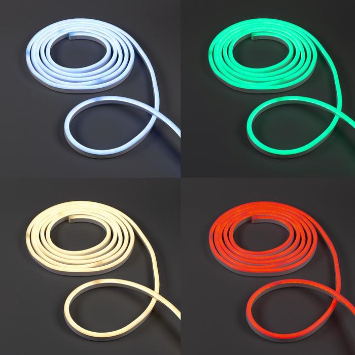 Качественная картинка Гибкий неон Uniel 8 × 16 мм, IP67, 5 м, SMD2835, 80 LED/м, 220 В, свечение RGB