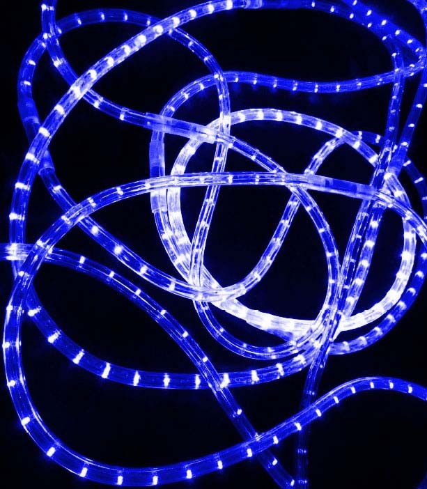 Качественная картинка Дюралайт 2-х проводной RichLed, 24В, пост. свечение, синий