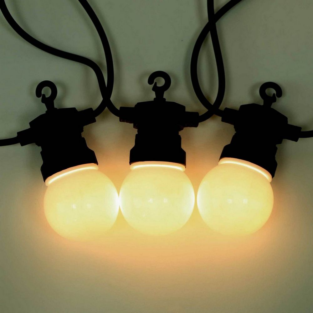 Качественная картинка Светодиодная гирлянда Laitcom, 5м, 10 led, 24V, 50 мм, матовая колба, теплый белый