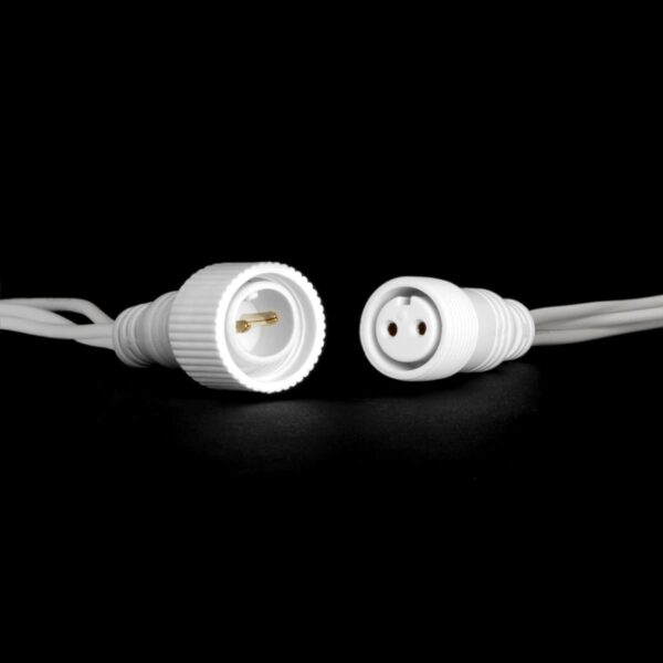 Качественная картинка Светодиодная нить с колпачком Laitcom, 10м, 24В, 75 LED, провод белый каучук, IP65, т.белый