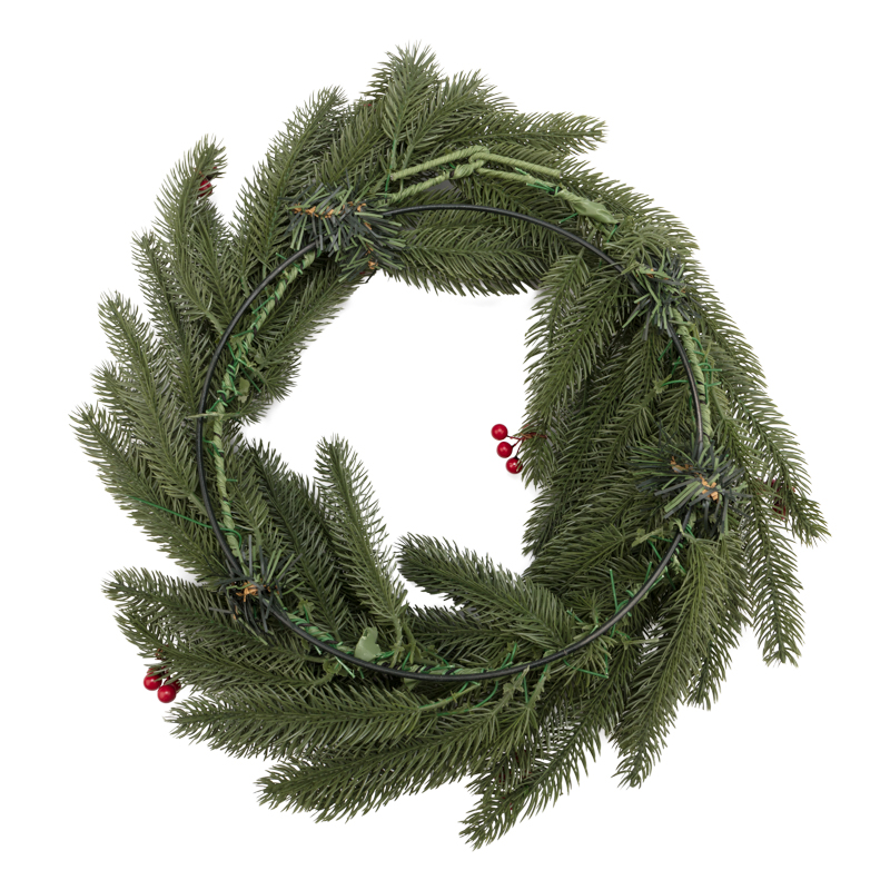 Качественная картинка Еловый венок с ягодами NEON-NIGHT Ø 45 см, литой