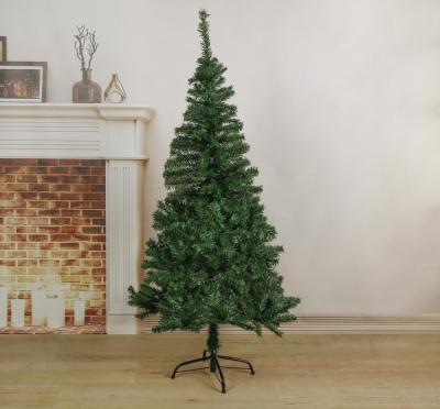 Ёлка простая 180 см, d нижнего яруса 93 см, d иголок 6 см, 600 веток, металл подставка