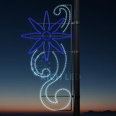 Светодиодная уличная консоль RichLed Георгин, цвет сине-белый Светодиодная уличная консоль RichLed Георгин, цвет сине-белый