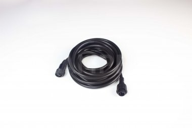 Удлинитель Teamprof 5 м, 2 pin, мама-папа, черный, для нитей 10 м, бахромы, занавесов
