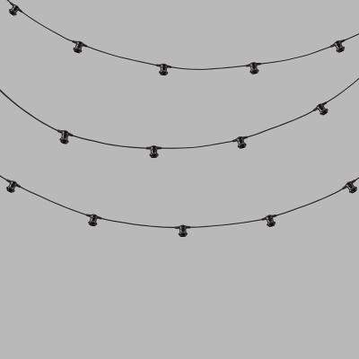 Белт-Лайт NEON-NIGHT 2 жилы, 50м, шаг 40см, 125 патронов E27, IP65, черный круглый провод ПВХ