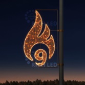 Светодиодные уличные консоли ко Дню победы Rich LED. Тип 9-3 т золотой деколейс