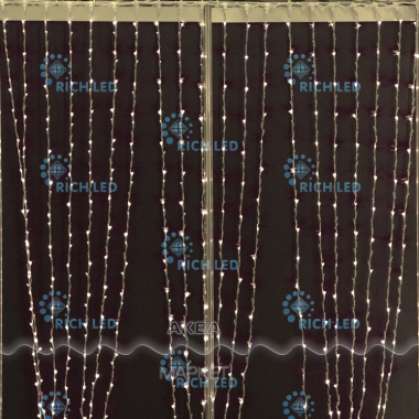Водопад 2*3 м, 220 В, 8 режимов свечения, цвет теплый белый