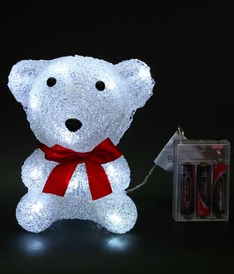 Светодиодная фигура "Медвежонок" Laitcom, 16 см, 16 led, IP54, 3АА., белый