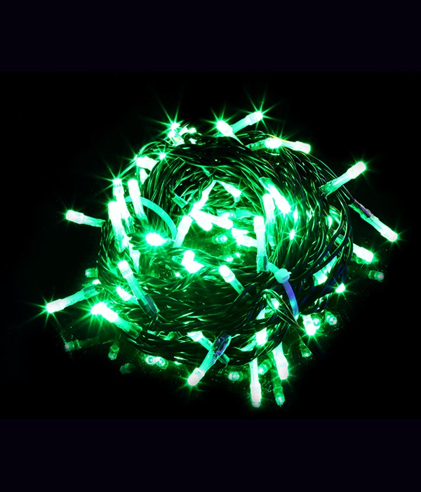Качественная картинка Комплект гирлянды Laitcom 100м., 5x20м, 1000 LED, IP54, 24V, черн. пр. PVC, зеленый