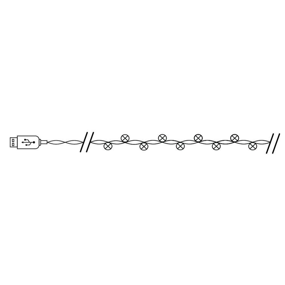 Качественная картинка Светодиодная гирлянда линейная Feron Прищепки USB 50LED 5000K, IP 20, 4,5м, CL574