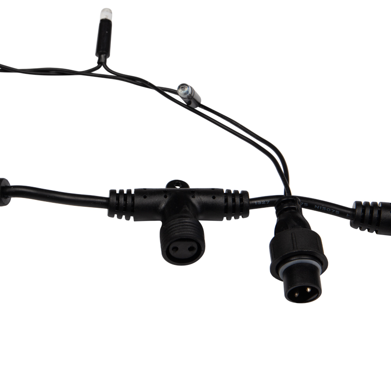 Качественная картинка Светодиодный занавес NEON-NIGHT 2х3м ТЕПЛЫЙ БЕЛЫЙ, черный ПВХ, IP65, постоянное свечение, 230В