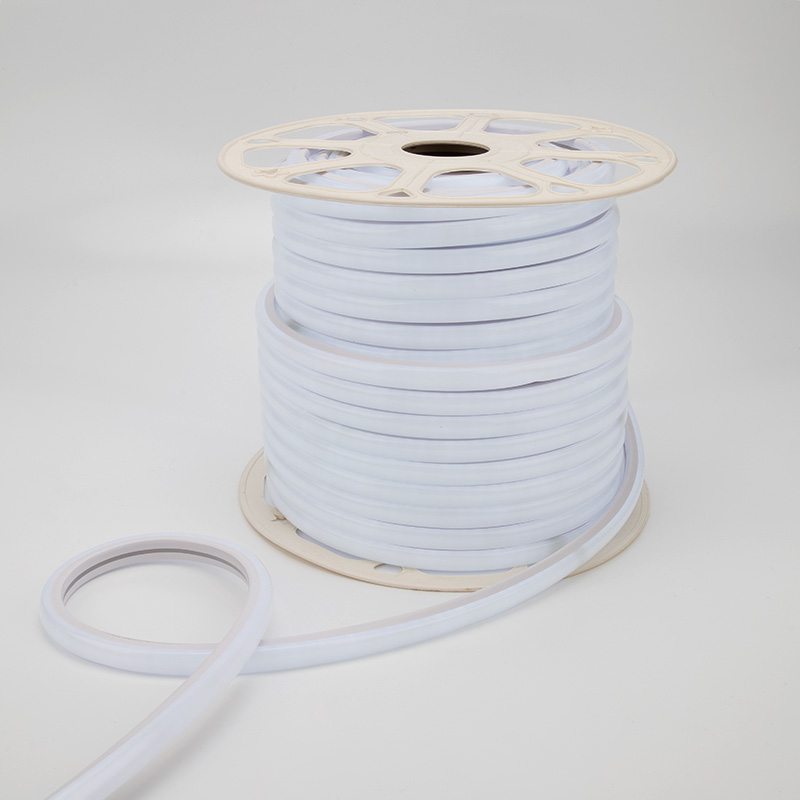 Качественная картинка Гибкий неон NEON-NIGHT 16х16мм форма D 144 LED/м БЕЛЫЙ 230В бухта 50м