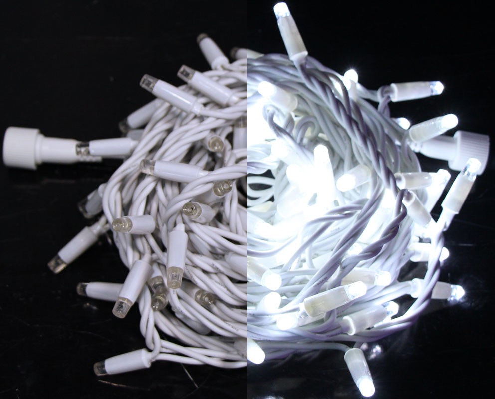 Качественная картинка Светодиодные гирлянды RichLed Нить 10 м, 24 В, мерцание, прозр.провод, цвет белый
