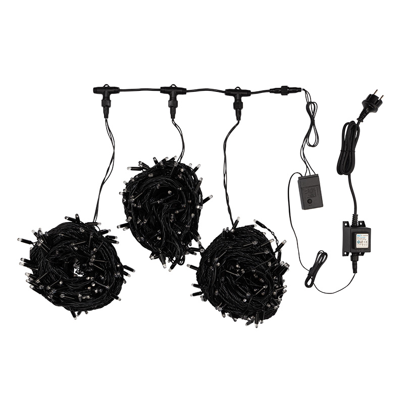 Качественная картинка Гирлянда NEON-NIGHT ClipLight 24V, 3 нити по 20 м, динамика, Мульти