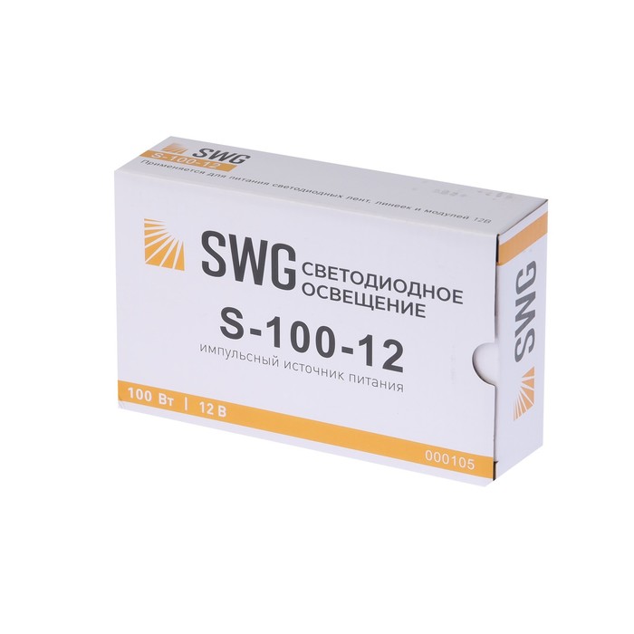 Качественная картинка Блок питания SWG для светодиодной ленты 12 В, 100 Вт, IP20