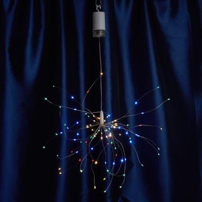 Светодиодная гирлянда украшение Фейерверк Feron CL595 100 LED 0.3м, мульти, батарейки 4*АА,  IP20