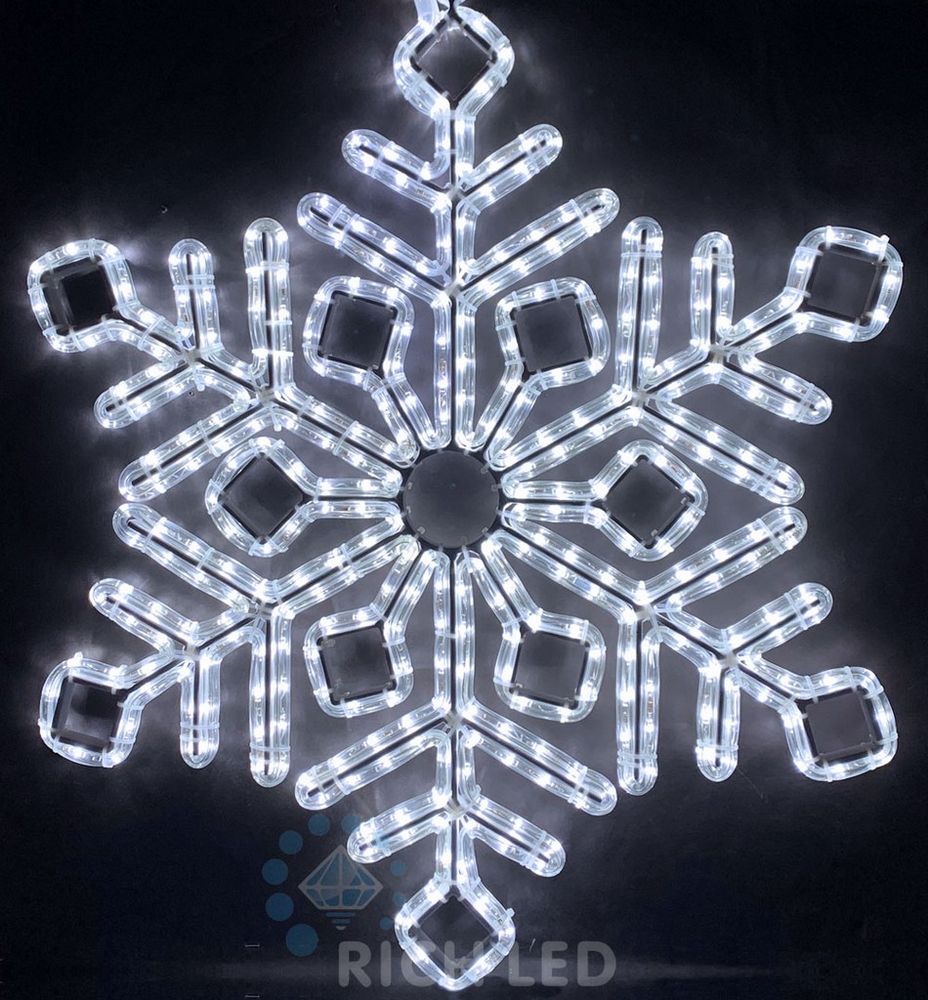 Качественная картинка Снежинка Rich LED ПРЕМИУМ матовая, 70 см, теплая белая, RL-SFDLM70-WW*