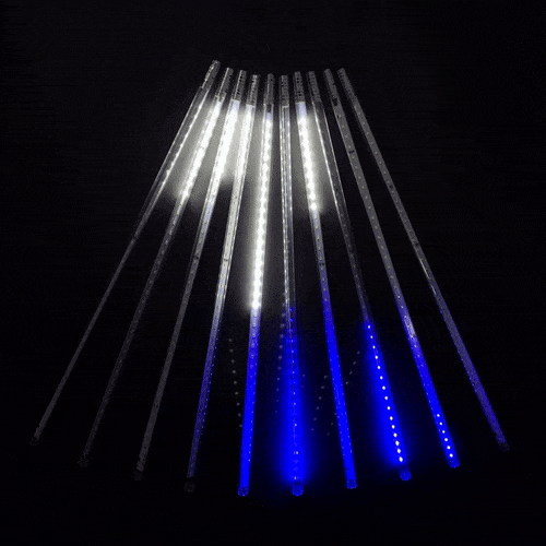 Качественная картинка Комплект "Тающие сосульки" Laitcom, 24V, 10х0.5м, 720 Led, белый-синий