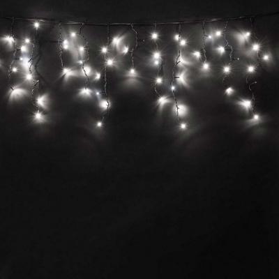 Светодиодная бахрома Laitcom с колпачком 3,1 x 0,5 м, черный провод,120 led, IP65, белый