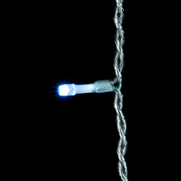 Качественная картинка Светодиодная бахрома Laitcom 4,8x0,9м, IP65, прозр. пр., небесно голубой