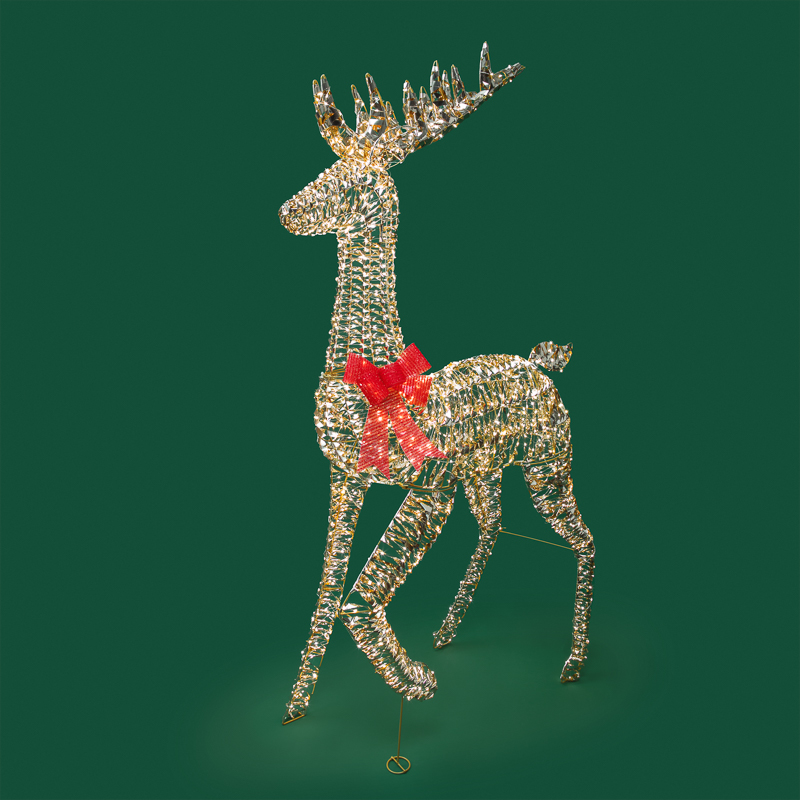 Качественная картинка Светодиодная фигура Олень 180см, цвет свечения теплый белый, IP44 NEON-NIGHT