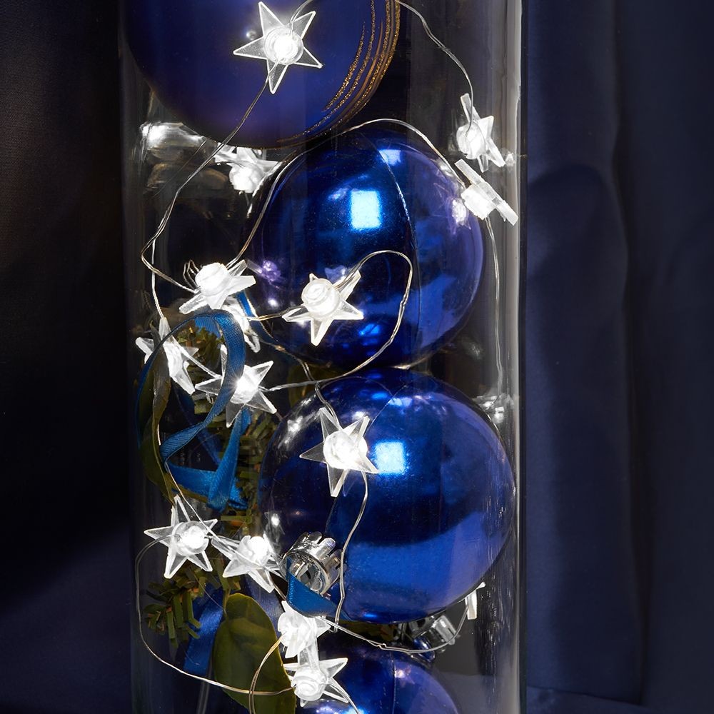 Качественная картинка Светодиодная гирлянда линейная Feron Звездочки USB 50LED 5000K, IP 20, 4,5м, CL572