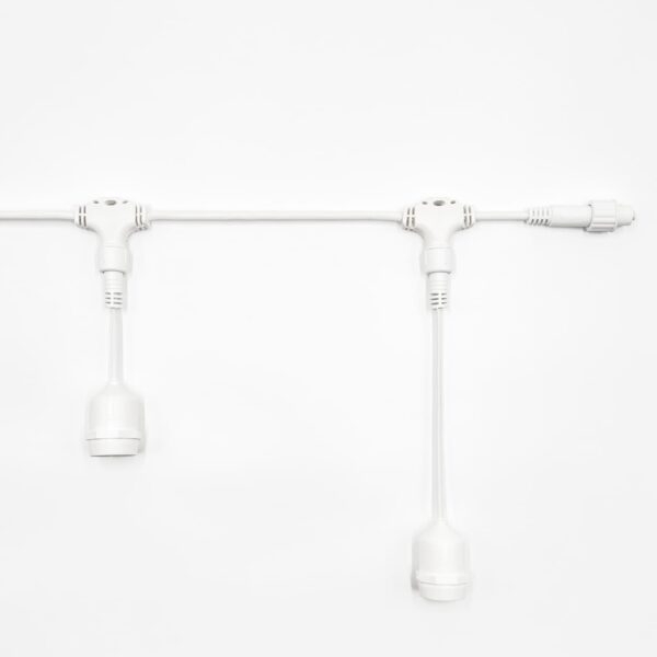 Качественная картинка Белт-Лайт UNIBELT  Laitcom 10 м, провод белый каучук, Шаг 100 см, 10 подвесных патронов, IP65