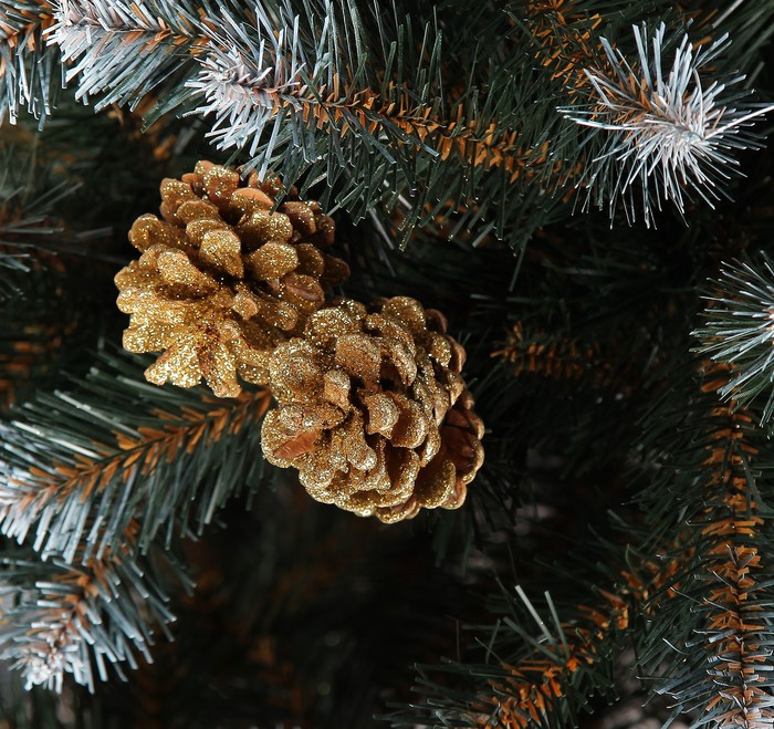 Качественная картинка Ёлка искусственная "Элитная Золото" 180 см, d нижнего яруса 100 см, 490 веток