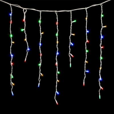 Светодиодная бахрома Laitcom 3,2 x 0,9 м, белый провод каучук, 168 led, IP65, разноцв.