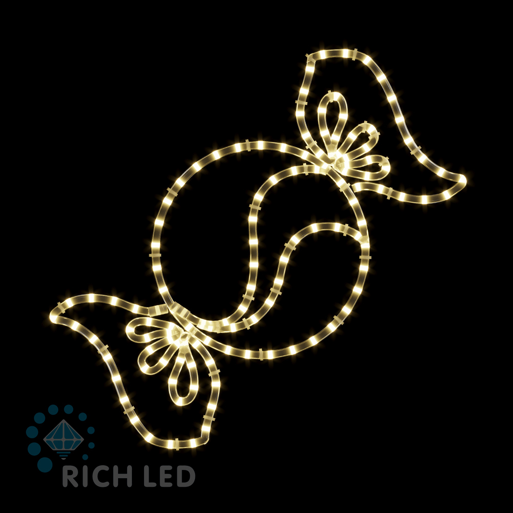 Световая 2Д Елочная игрушка RichLed Конфета №3 (деколейс+дюралайт), 24В