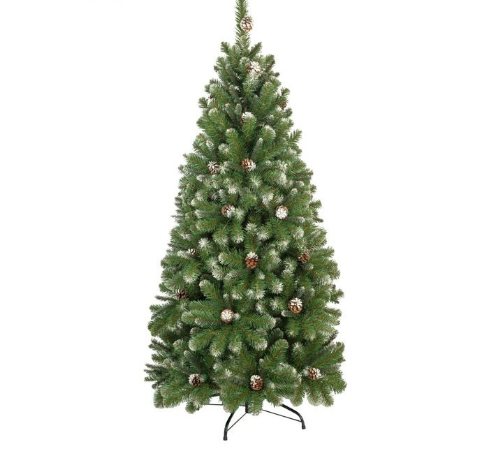 Качественная картинка Ёлка искусственная "Снежная королева" заснеженная 180 см, d ниж. яруса 118 см, 1015 веток