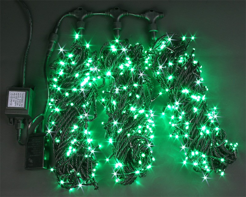 Качественная картинка Нити 3 по 20 м, RichLed, 24 В, мерцание, цвет зеленый