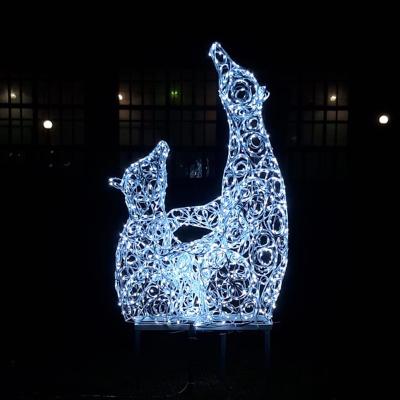 Декоративная 3D Медведь с медвежонком 230 м Neon-Night