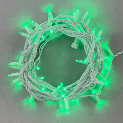 Светодиодная нить с колпачком Laitcom, 10м, 24В, 75 LED, провод белый каучук, IP65, зеленый