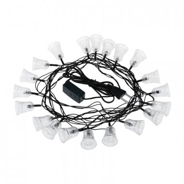 Гирлянда светодиодная Колокольчики Neon-Night 2,8 м, прозрачный провод ПВХ, IP 20, 20 LED, RGB