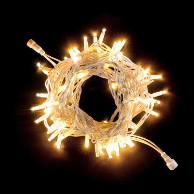 Светодиодная нить с колпачком Laitcom, 10м, 220В, 75 LED, провод белый каучук, IP65, т.белый
