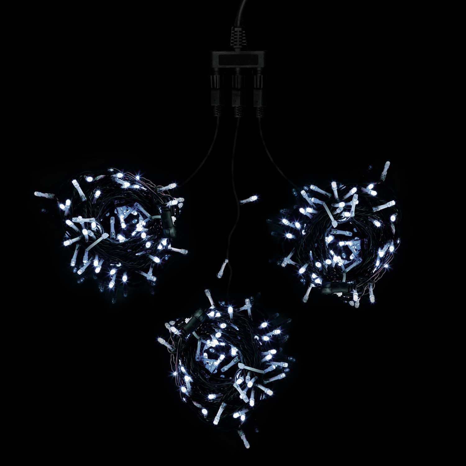Комплект гирлянды Laitcom, 5x20м, 220В, 1000 LED, провод черн.каучук 2,3мм, мерцание белого диода