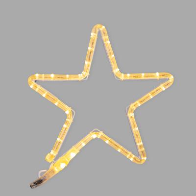 Светодиодная фигура из дюралайта Звездочка 30x28см ТЕПЛЫЙ БЕЛЫЙ NEON-NIGHT